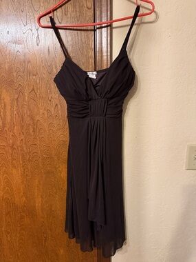 Studio Y Black Midi Dress with Spaghetti Straps